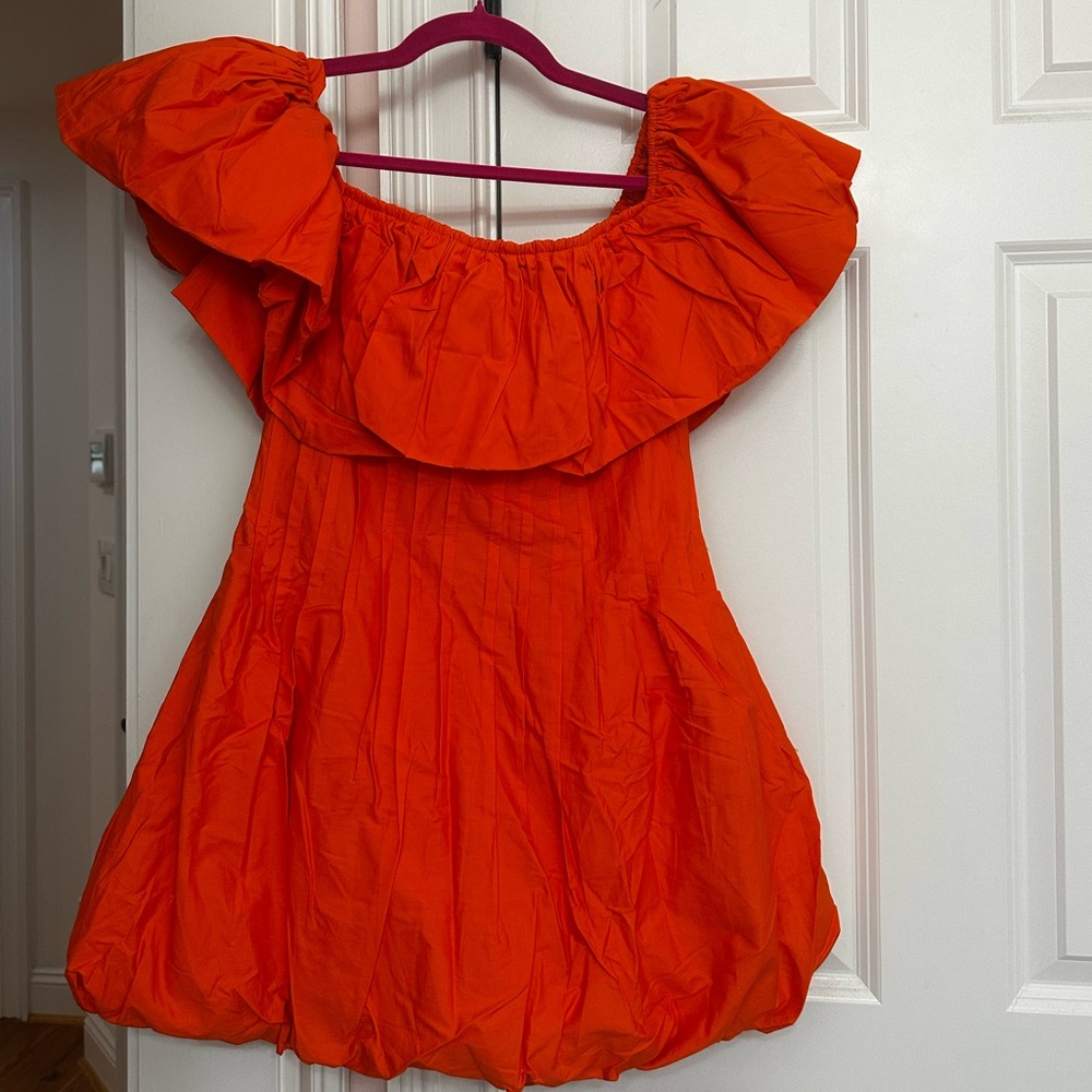 PrettyLittleThing Bright Orange Dress